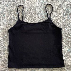 american eagle cotton cropped tank top black, brand new